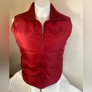 Calvin Klein Jeans~Quilted Down Puffer Vest~Red~Front Zipper~Pockets~Size XL/XG